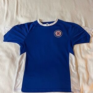 Cruz Azul FC Mexico Soccer Jersey Medium Blue White Futbol Fan Shirt